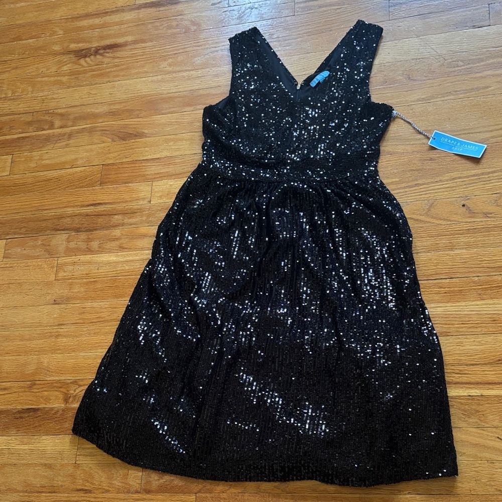 NWT Draper James Black Sequin Dress